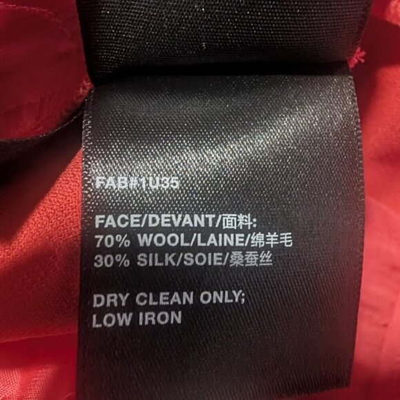 NWT LAFAYETTE 148 | Gates Straight-leg Wool-silk Pants In Stamped Poppy - Picture 10 of 13